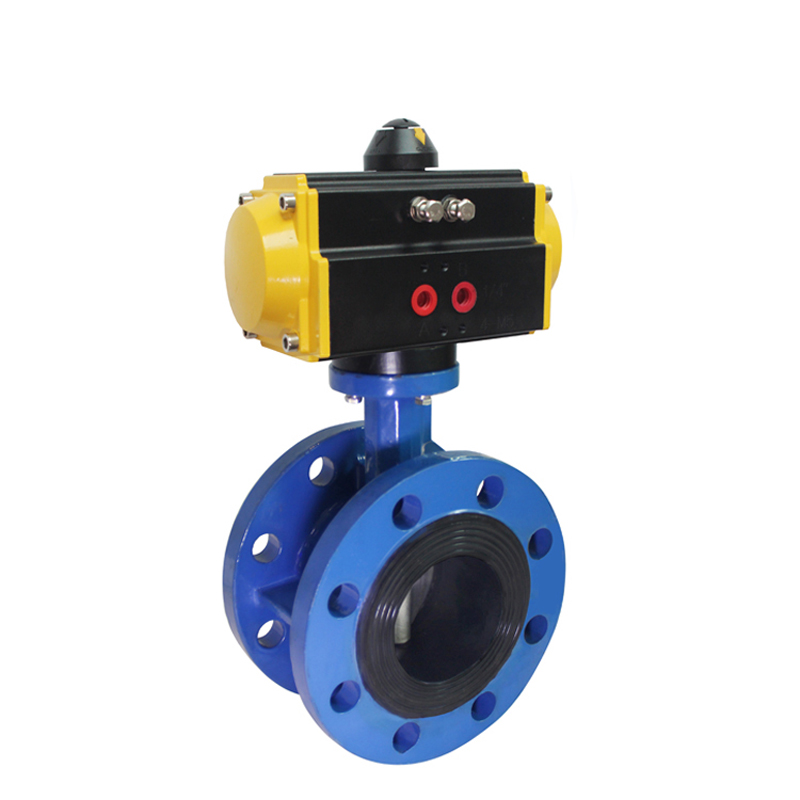 HK59-D-F Double Flanged Pneumatic Actuated Butterfly Valve